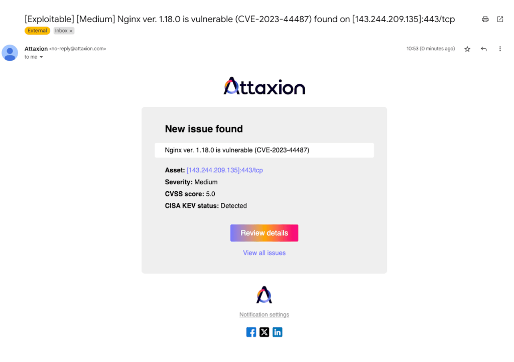 Notifications with Attaxion