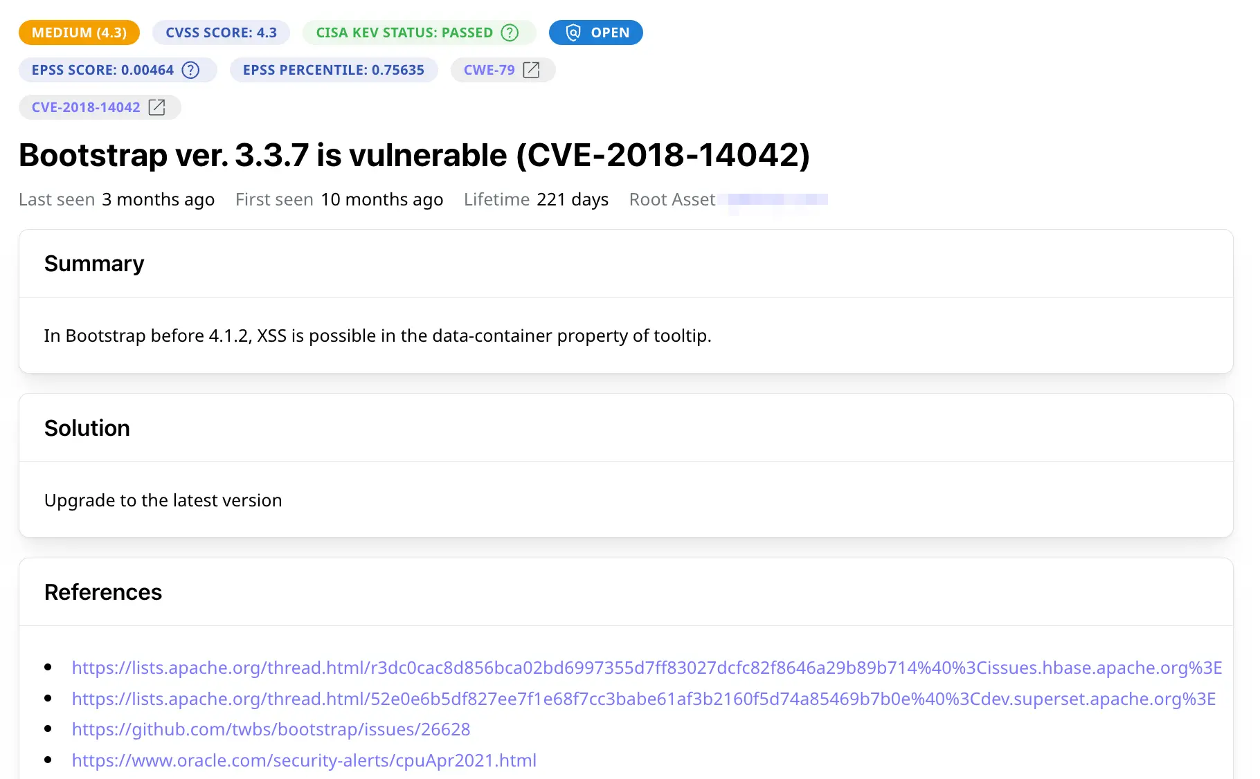 Attaxion use case: vulnerability details