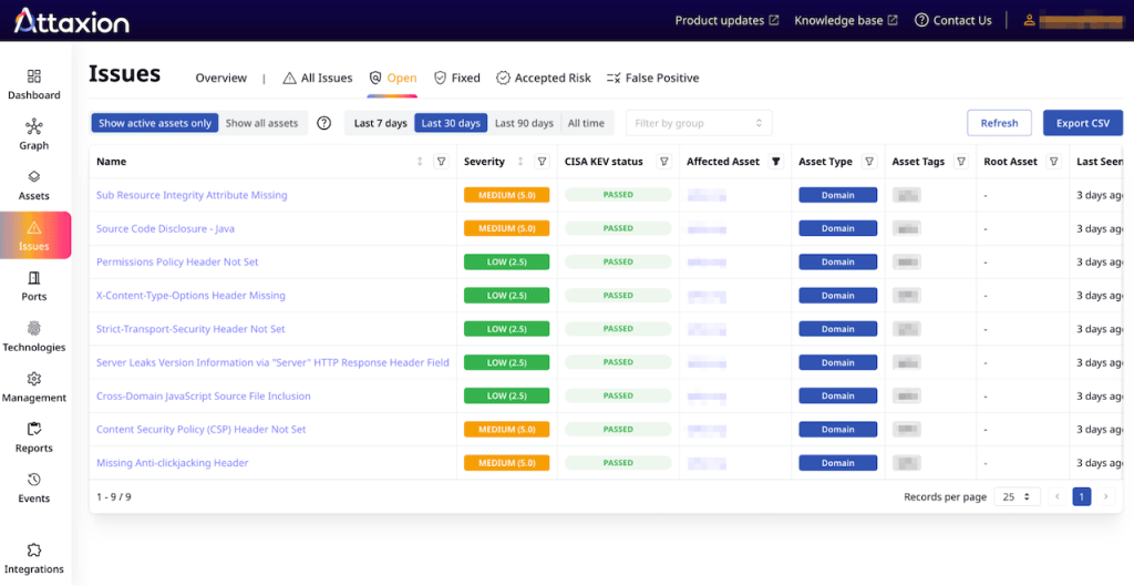 Attaxion: list of issues