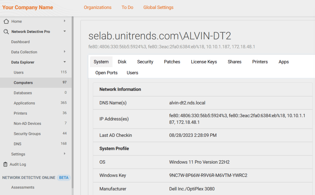 RapidFire Tools screenshot