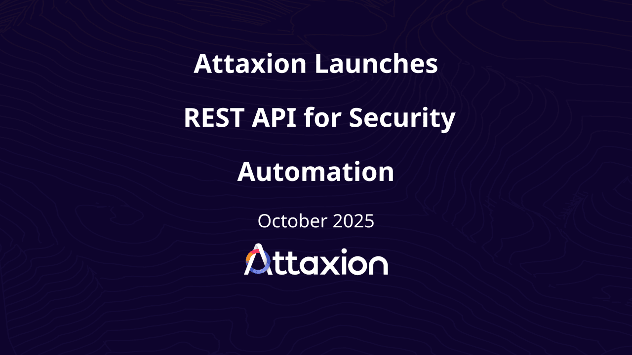 Attaxion Launches Rest API for Security Automation and Integration: header image