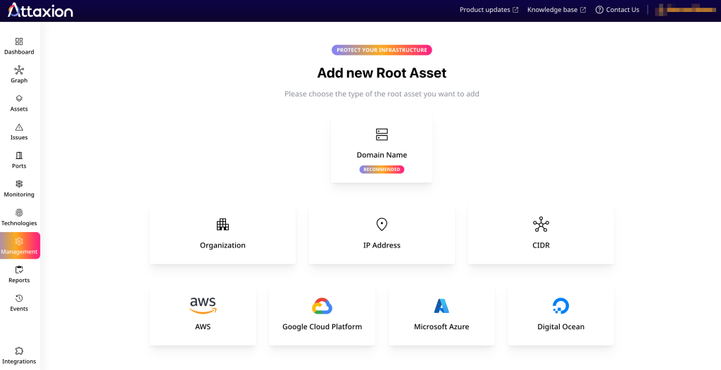 Attaxion has an option to add cloud connectors to pull asset lists from the clouds automatically